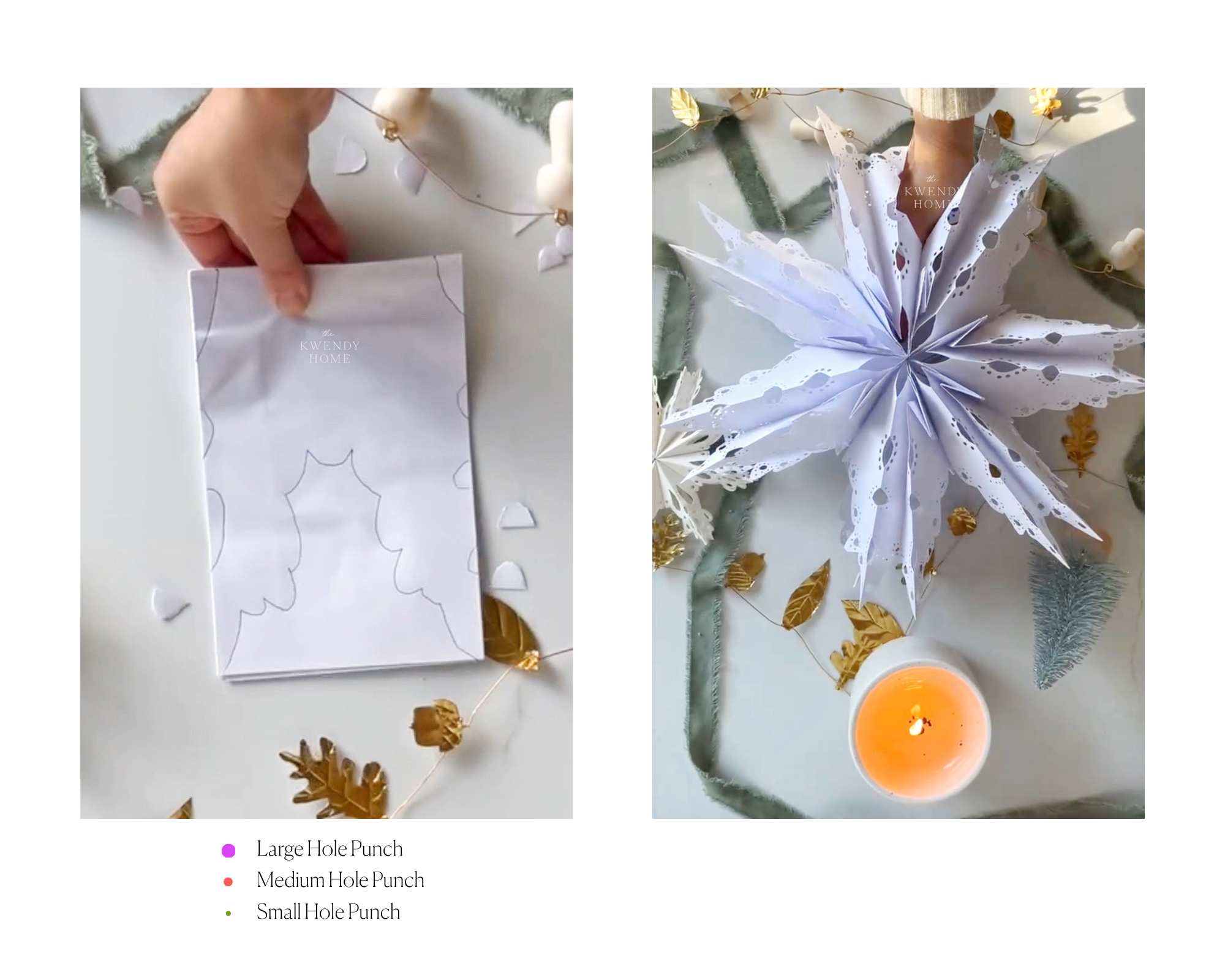 How To DIY Easy $1 Paper Bag Snowflakes — The Kwendy Home